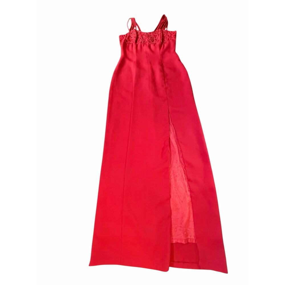 Celavie Collection Red Gown with Sequin Embellishment - Picture 14 of 16